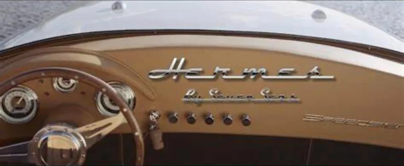 Slide: The Image of Dashboard of 2022 Seven Seas Yachts Speedster, featuring Hermes branding and classic design elements. - 3