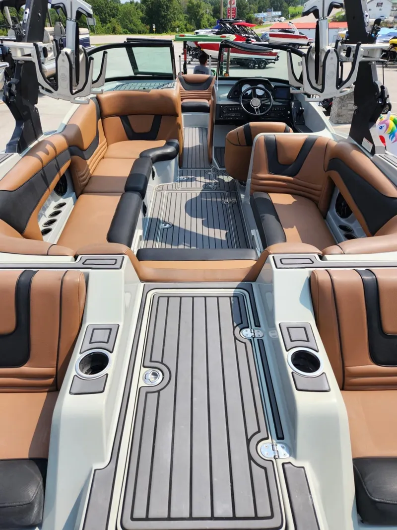 Slide: The Image of 2020 MB F24 Tomcat boat interior with luxurious seating and modern design. - 13