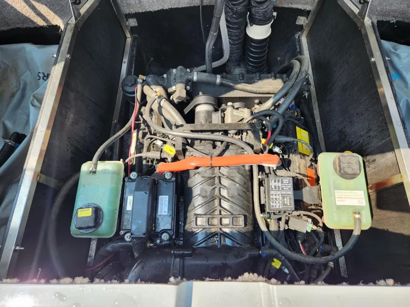 Slide: The Image of 2020 MB F24 Tomcat engine compartment with visible components and wiring. - 17