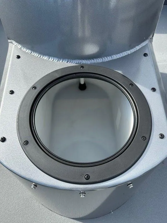 Slide: The Image of 2025 War Eagle Blackhawk 961 boat livewell with open lid. - 9