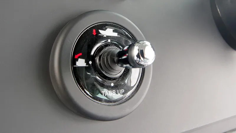 Slide: The Image of Control knob on 2023 Axopar 37 XC Cross Cabin Wet Bar boat. - 23