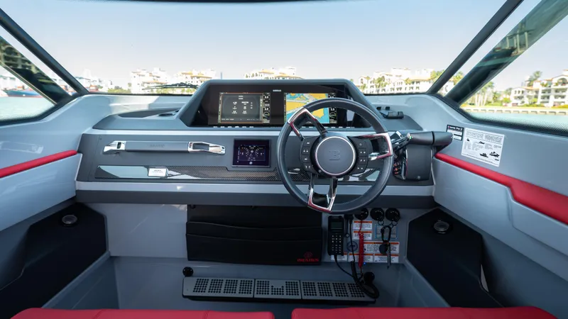 Slide: The Image of 2023 BRABUS Shadow 500 T-Top cockpit with modern steering and digital display. - 15