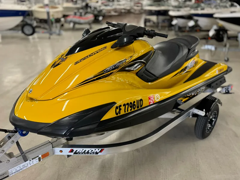 The Image of 2014 Yamaha WaveRunner FZS in yellow on a Triton trailer. - 0