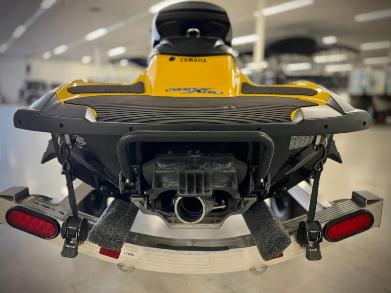 Slide: The Image of 2014 Yamaha WaveRunner FZS on trailer, rear view in showroom. - 6