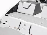 Slide: The Image of 2025 Yamaha AR250 boat interior with sleek seating and modern design. - 6
