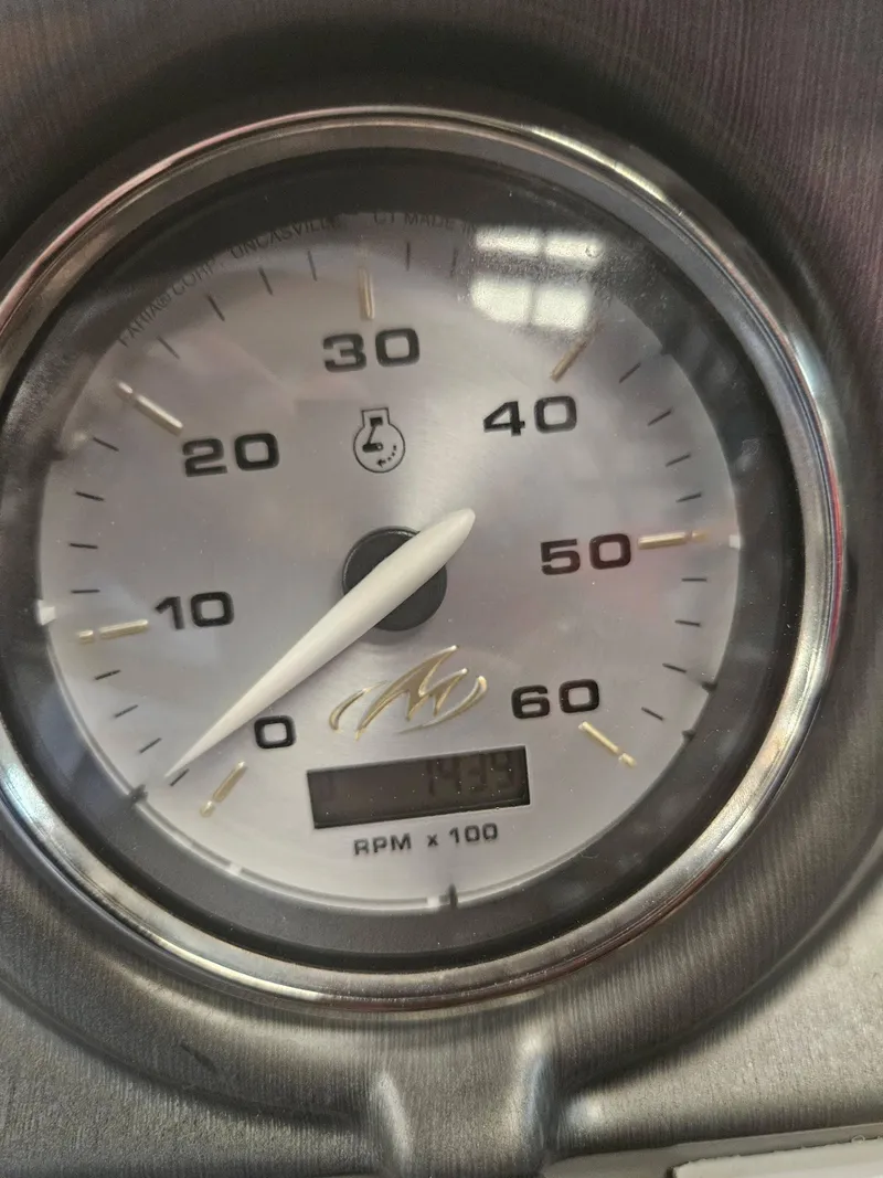 Slide: The Image of Close-up of 2009 Monterey 260SCR boat tachometer showing RPM gauge. - 8