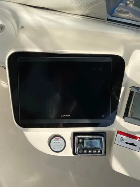 Slide: The Image of Garmin display on 2009 Meridian 391 Sedan dashboard with control panel. - 20