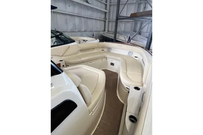 Slide: The Image of 2024 Chris-Craft Catalina 28 boat interior with luxurious seating and modern design. - 5