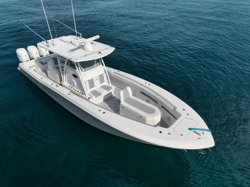 Slide: The Image of 2020 Invincible Open Fisherman boat on clear blue water. - 15