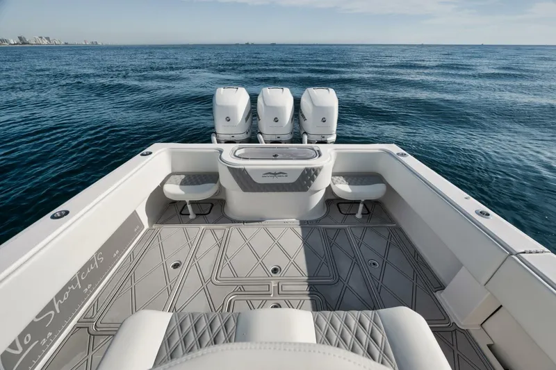 Slide: The Image of 2020 Invincible Open Fisherman boat with triple engines on open sea. - 37