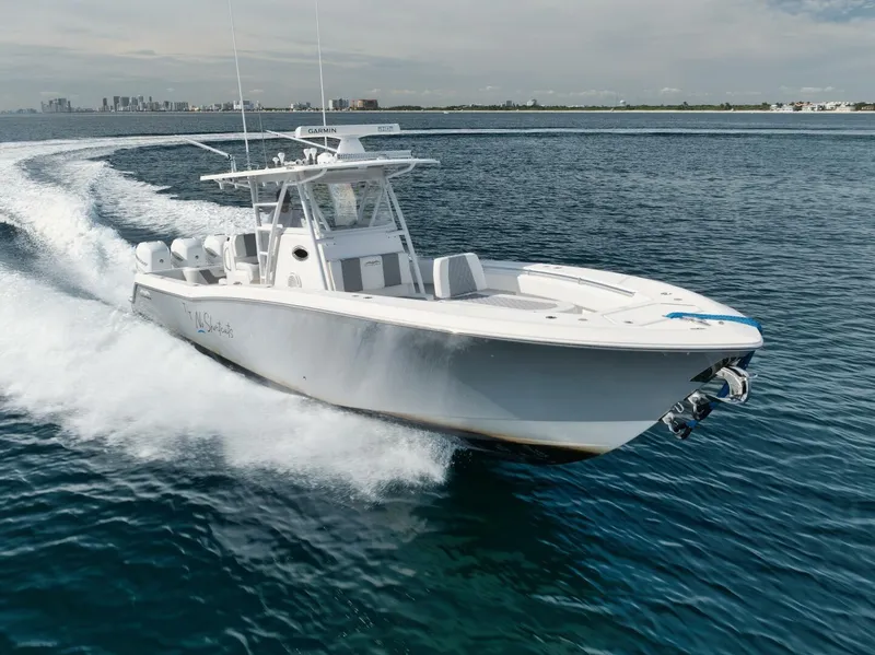 Slide: The Image of 2020 Invincible Open Fisherman boat cruising on open water. - 4