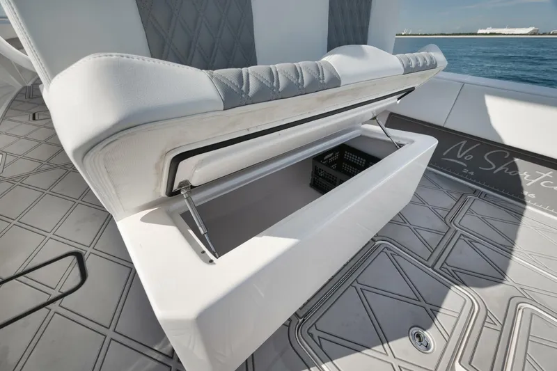 Slide: The Image of 2020 Invincible Open Fisherman boat with open storage compartment on deck. - 41