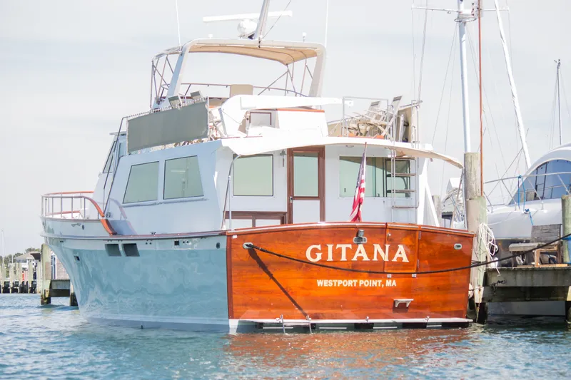 The Image of 1986 Wilbur Hunt Yachts boat "Gitana" docked at Westport Point, MA. - 0