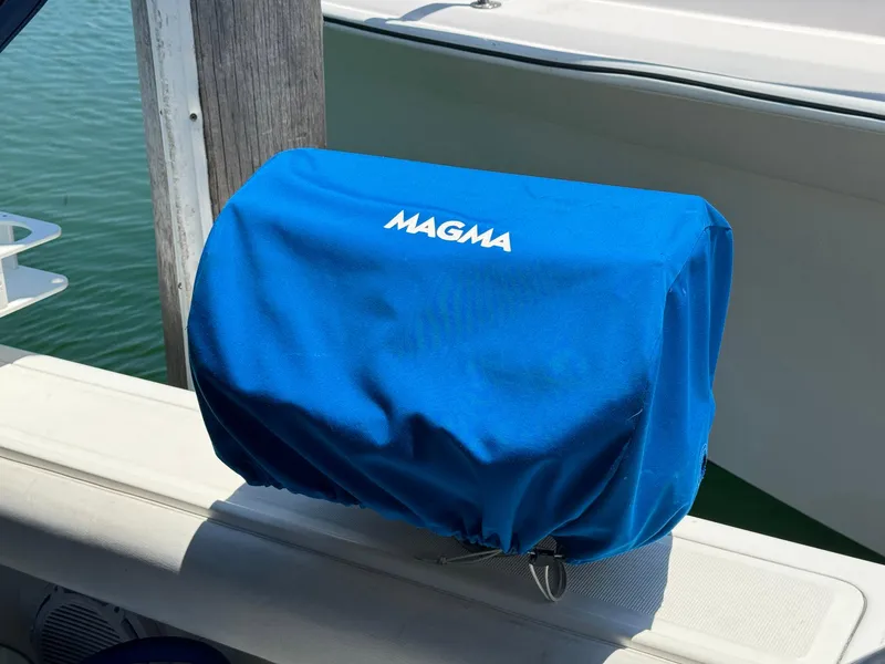 Slide: The Image of Blue Magma grill cover on 2000 Tiara Yachts 3100 Open boat. - 47