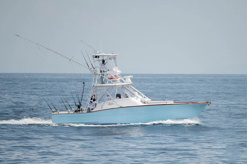 The Image of 2025 Maverick Yachts Costa Rica 36 Walkaround cruising on open sea. - 1