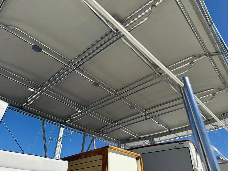 Slide: The Image of Seaton Ross 56 Trawler 1989 canopy and structure under clear blue sky. - 29