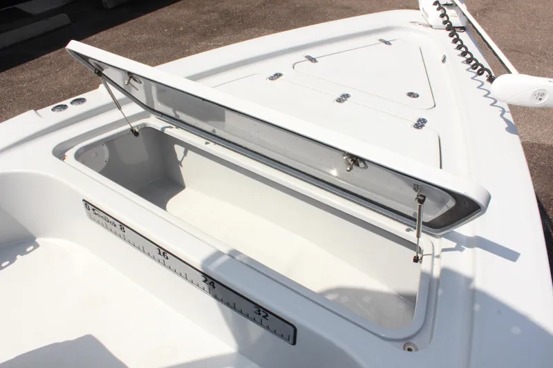 Slide: The Image of Open storage compartment on 2017 Tiburon ZX-25 boat deck. - 29