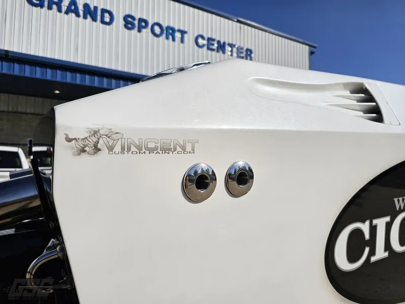 Slide: The Image of 2003 Cigarette 36 Gladiator boat detail at Grand Sport Center. - 14