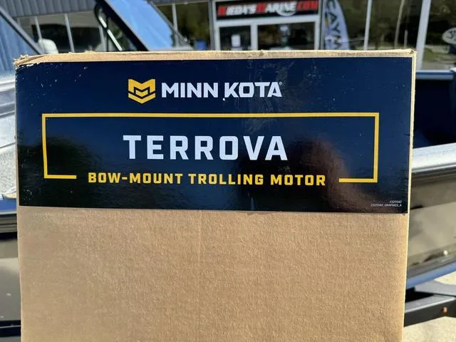Slide: The Image of Minn Kota Terrova bow-mount trolling motor box near 2025 Lund 1875 Impact XS Sport. - 17