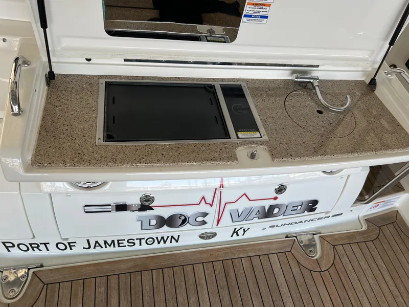 Slide: The Image of 2018 Sea Ray Sundancer 350 Coupe with outdoor kitchen, "Doc Vader," Jamestown, KY. - 9