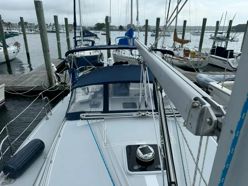 Slide: The Image of Catalina 42 MkII 2004 sailboat docked at marina, view from deck. - 4