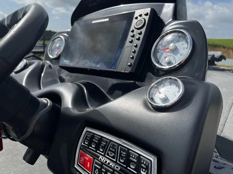 Slide: The Image of Dashboard of 2018 Nitro Z21 boat with gauges and navigation system. - 9