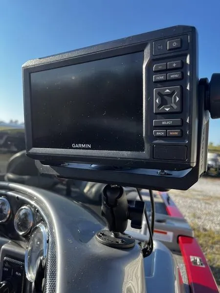 Slide: The Image of Garmin GPS mounted on 2015 G3 Eagle 176 boat dashboard. - 7