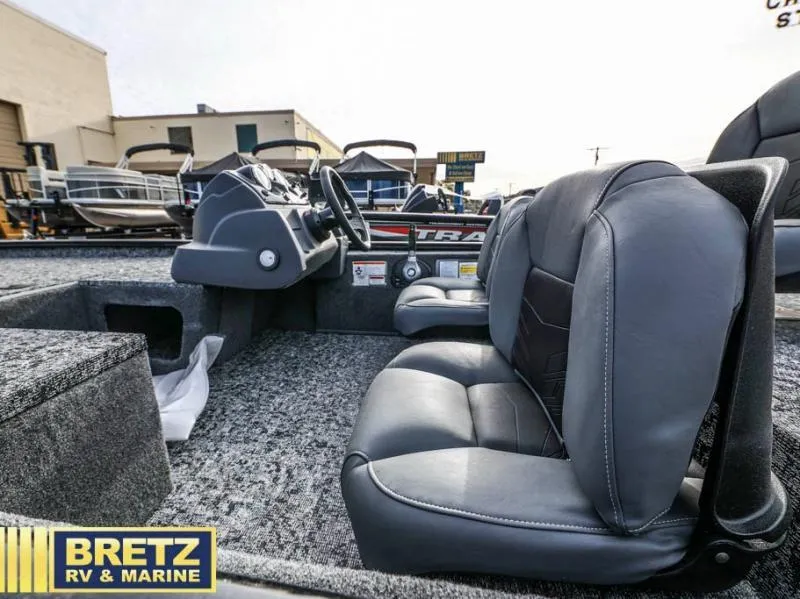 Slide: The Image of 2025 Pro 170 boat interior with gray seats at Bretz RV & Marine dealership. - 18