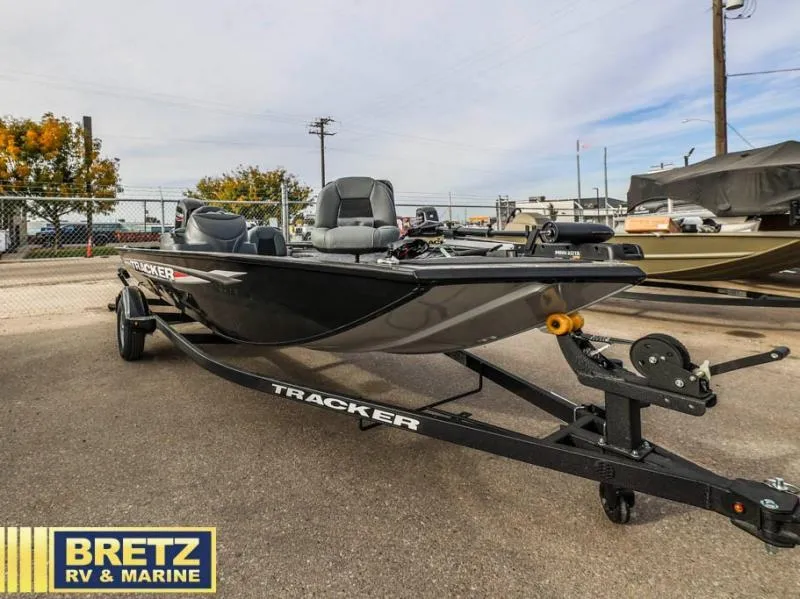 Slide: The Image of 2025 Pro 170 Tracker boat on trailer at Bretz RV & Marine dealership. - 3