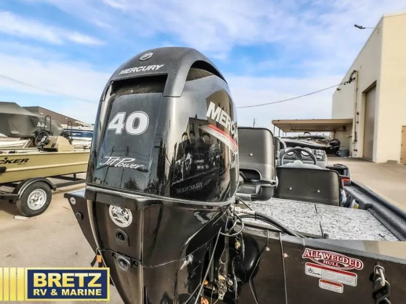 Slide: The Image of Mercury 40 Jet Power outboard motor on Pro 170 boat, 2025 model, at Bretz RV & Marine. - 9