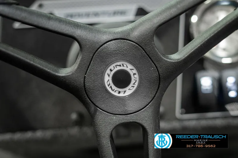Slide: The Image of Close-up of 2025 Lund 1775 Adventure Sport steering wheel with logo. - 30