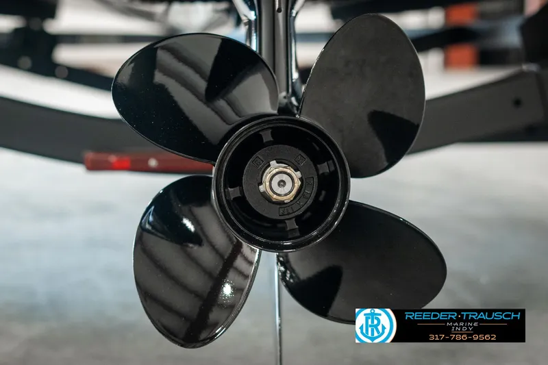 Slide: The Image of Close-up of a 2025 Lund 1775 Adventure Sport boat propeller. - 43