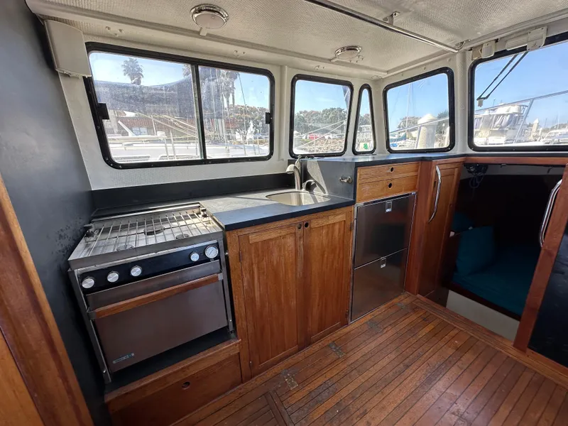 Slide: The Image of 1994 BHM Lobster Style CUSTOM boat docked in marina. - 6