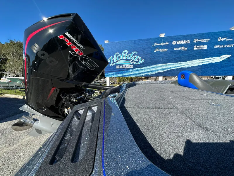 Slide: The Image of 2024 Ranger 518 Cup boat with Mercury Pro XS engine at Holiday Marine event. - 12