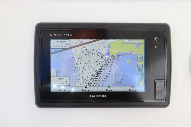 Slide: The Image of Garmin GPSmap 741xs on 2012 Everglades 243 Center Console boat. - 24
