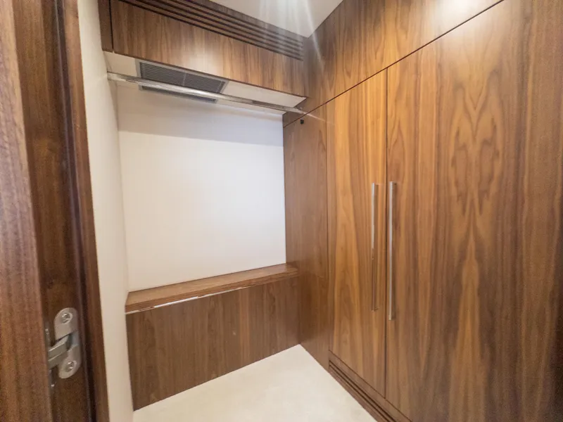 Slide: The Image of Luxurious wooden interior of 2020 Sunseeker Predator 74 yacht. - 25