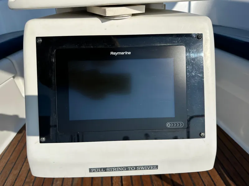 Slide: The Image of Raymarine navigation display on 2011 Beneteau Oceanis 40 yacht, with swivel feature. - 41