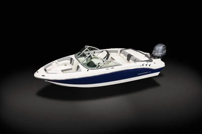 The Image of 2025 Chaparral 19 SSi OB boat with sleek design and outboard motor. - 0