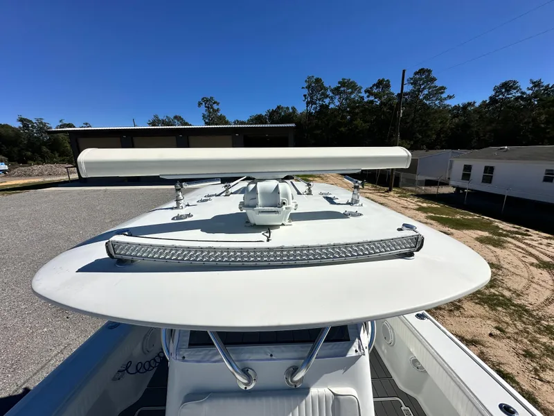 Slide: The Image of 2016 Freeman 37VH boat with radar and light bar on deck. - 21