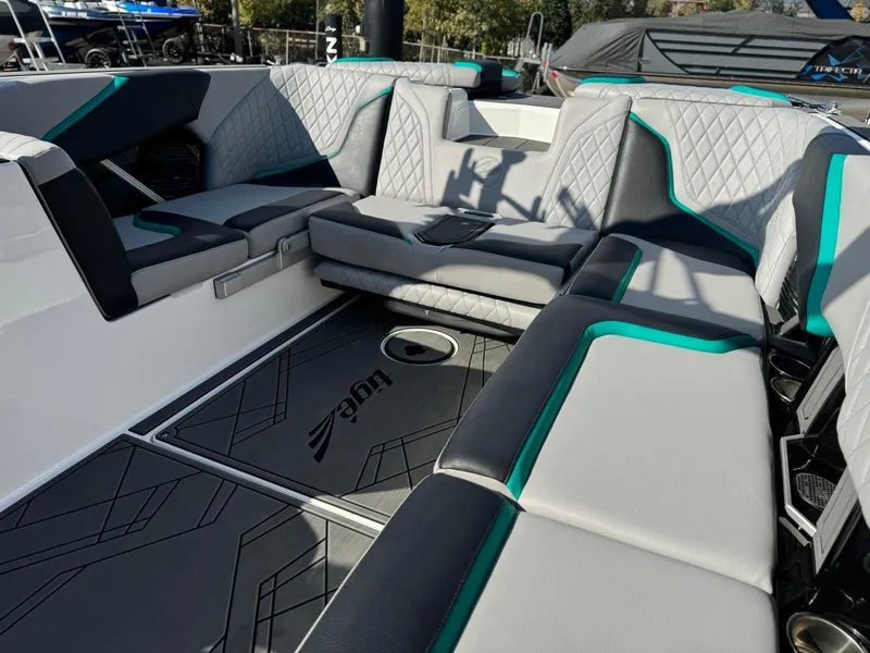 Slide: The Image of Luxurious interior of 2023 Tigé 24RZX boat with stylish seating and modern design. - 14