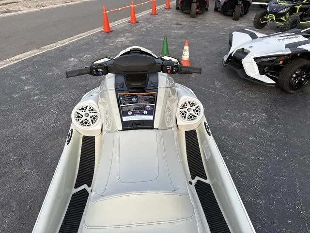 Slide: The Image of 2025 Yamaha Marine Waverunner VX jet ski parked on asphalt near traffic cones. - 7