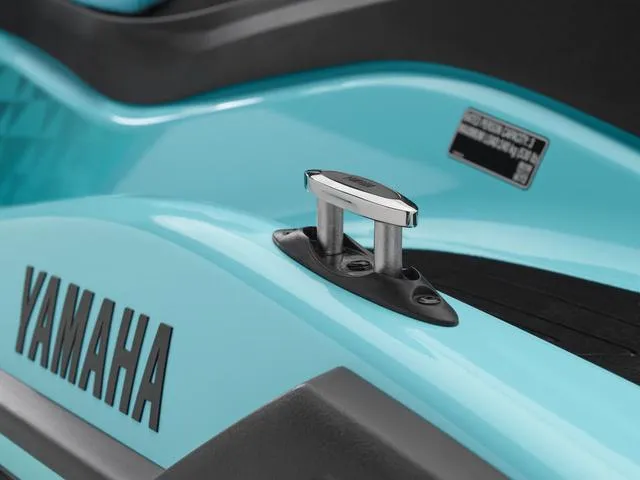 Slide: The Image of 2025 Yamaha Marine Waverunner VX in blue, featuring sleek design and branding. - 10
