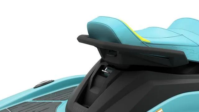 Slide: The Image of 2025 Yamaha Marine Waverunner VX, turquoise seat and deck, rear view. - 11