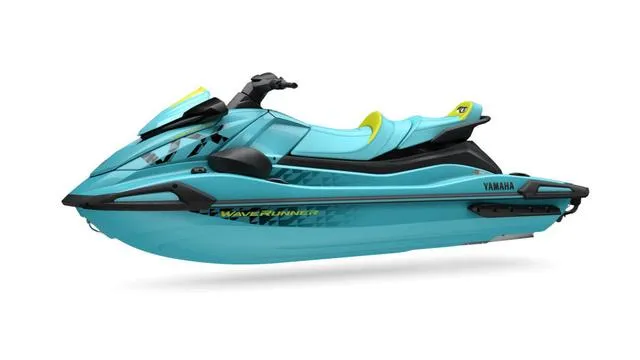 Slide: The Image of 2025 Yamaha Marine Waverunner VX in vibrant turquoise, side view. - 3