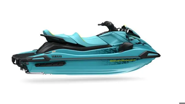 Slide: The Image of 2025 Yamaha Marine Waverunner VX in vibrant teal, side view. - 4