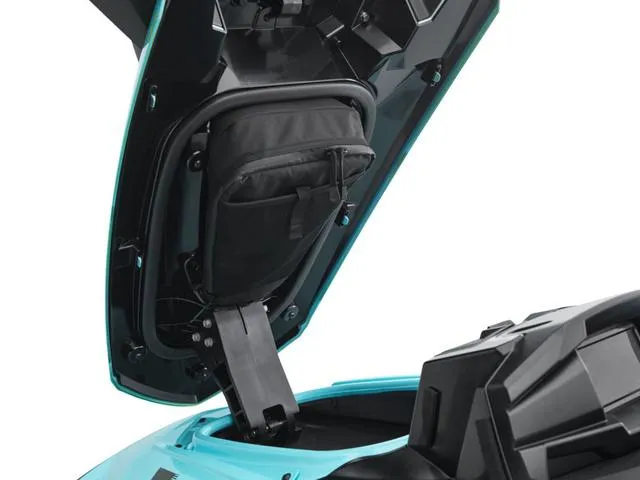 Slide: The Image of 2025 Yamaha Marine Waverunner VX storage compartment open, showcasing interior design. - 6