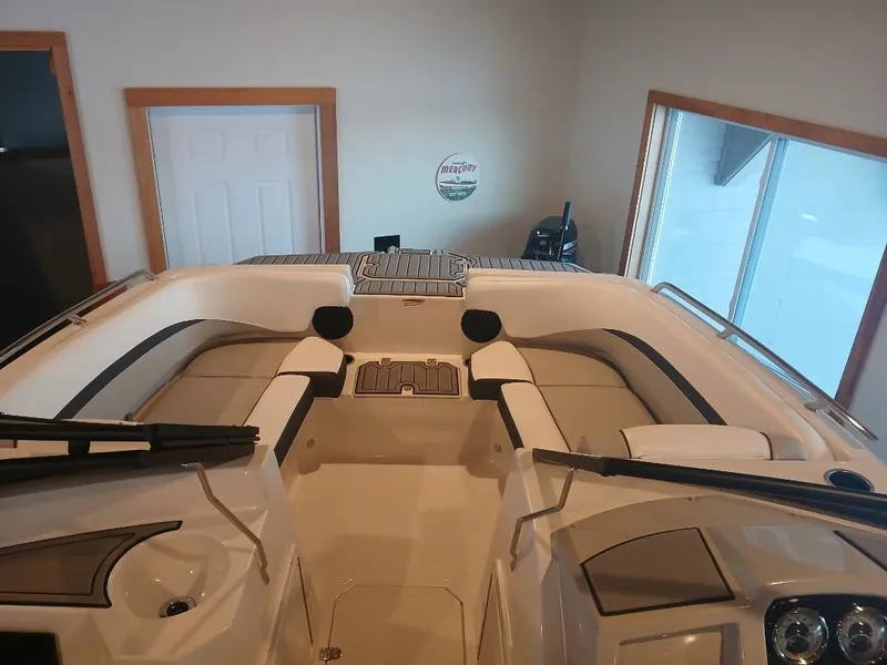 Slide: The Image of 2025 Starcraft SVX 190 OB boat interior with seating and modern design. - 3