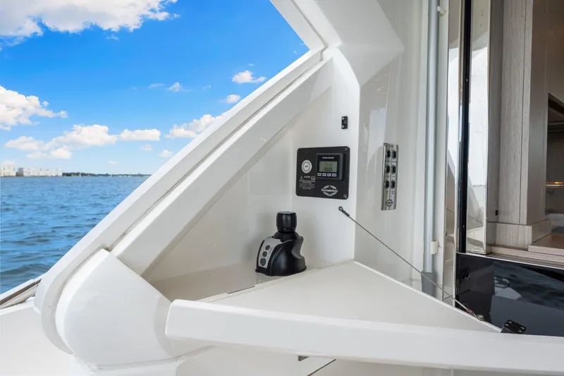Slide: The Image of Sunseeker Manhattan 55 yacht control panel with ocean view, 2021 model. - 34