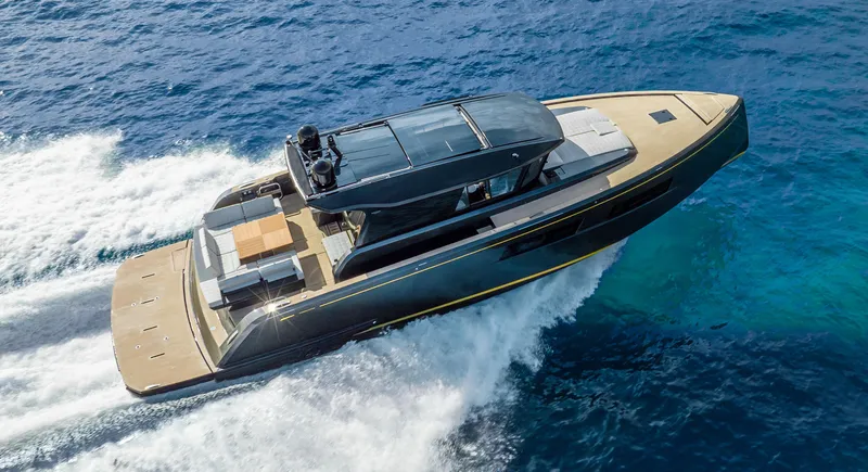 Slide: The Image of 2023 Pardo Yachts GT52 cruising on open water, showcasing sleek design and luxury. - 15