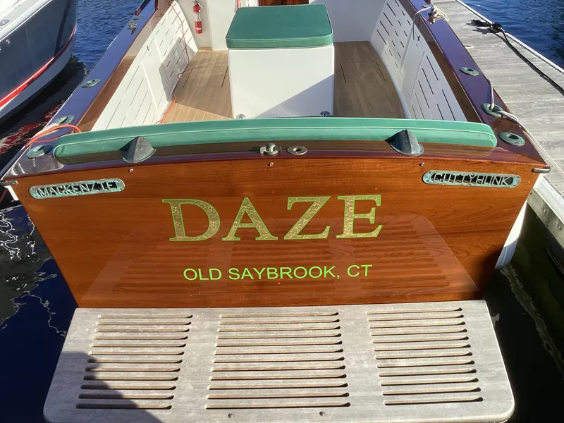 Slide: The Image of 2024 MacKenzie Cuttyhunk boat named "Daze" docked in Old Saybrook, CT. - 3